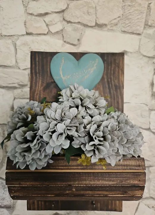 Floreira rústica com ganchinhos