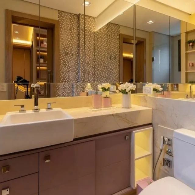 Banheiro projetado, marcenaria sob medida, cozinha planejada, painel, home, ripado. - Foto 5
