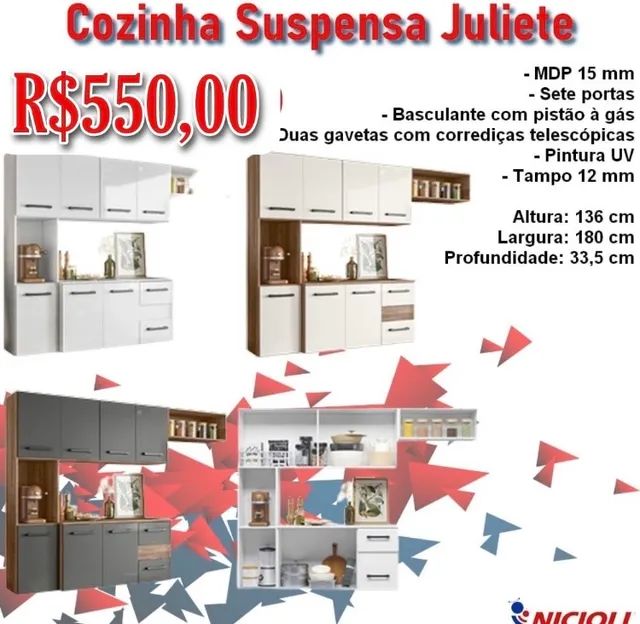 Vendo armário de Cozinha aéreo com balcão / Entrega Rápida  - Foto 5