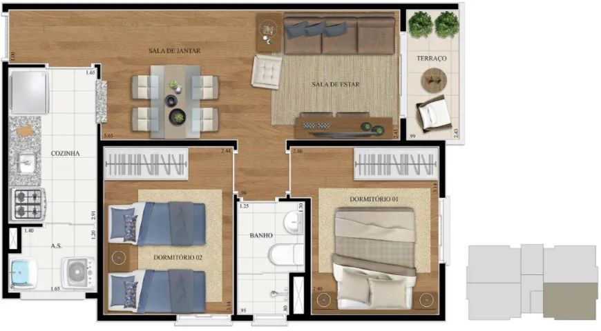 Residencial Kimiti Guaianazes - Alugo Apt 2 dormitórios. - Foto 2