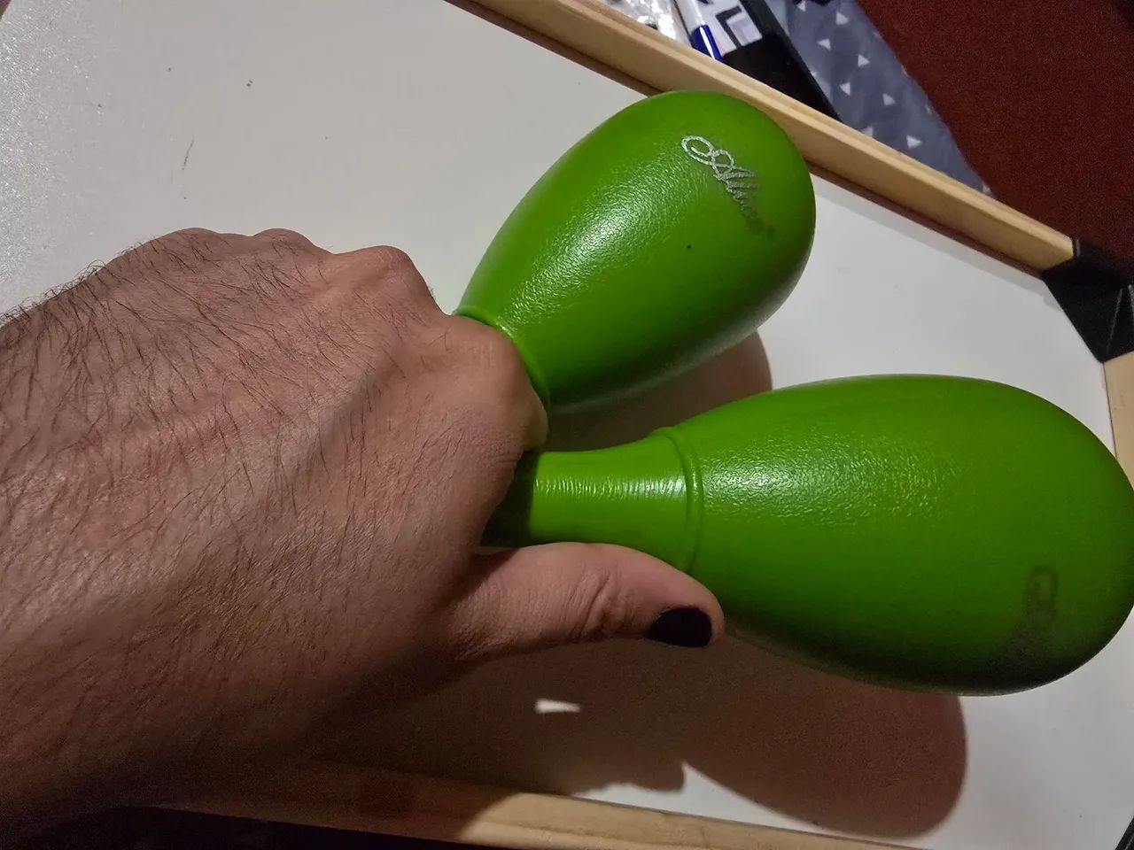 Par de Maracas verdes novas (desapego) - Foto 2
