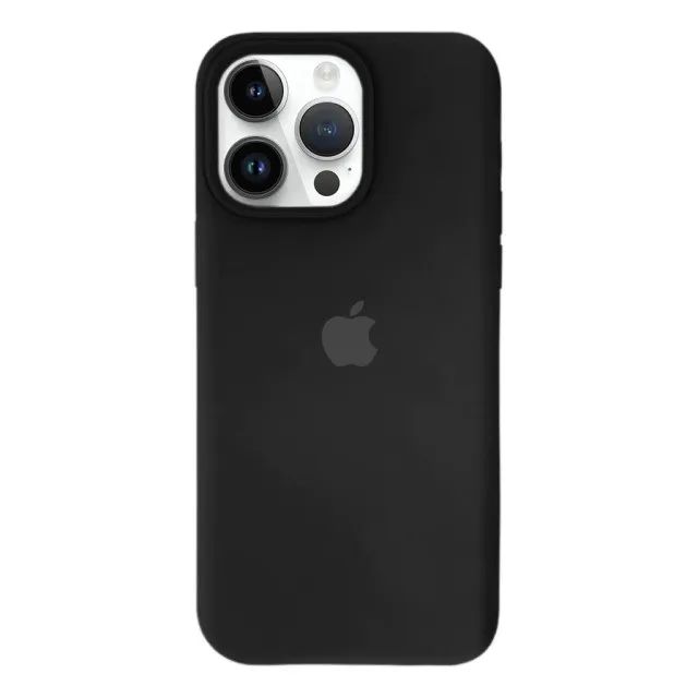 Capa iPhone 14 Pro Max Em Silicone Com Interior Aveludado - Preto