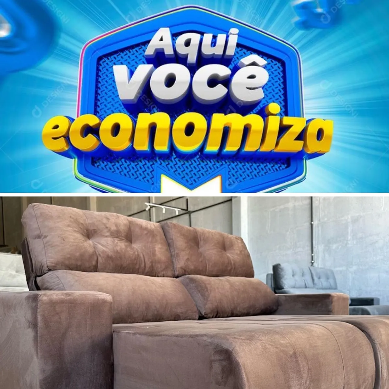 Sofá retrátil marrom 3 lugares 2m super oferta 