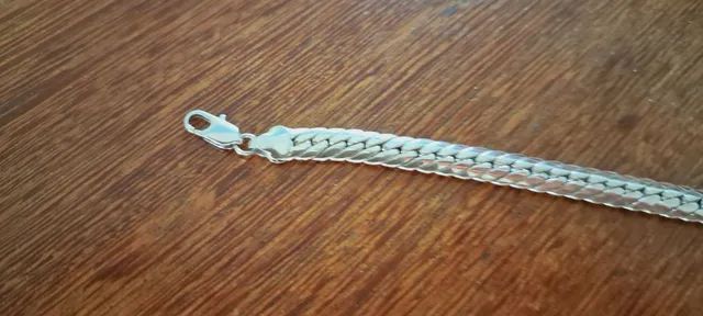 Pulseira masculina em aço inox 22cm - nova
