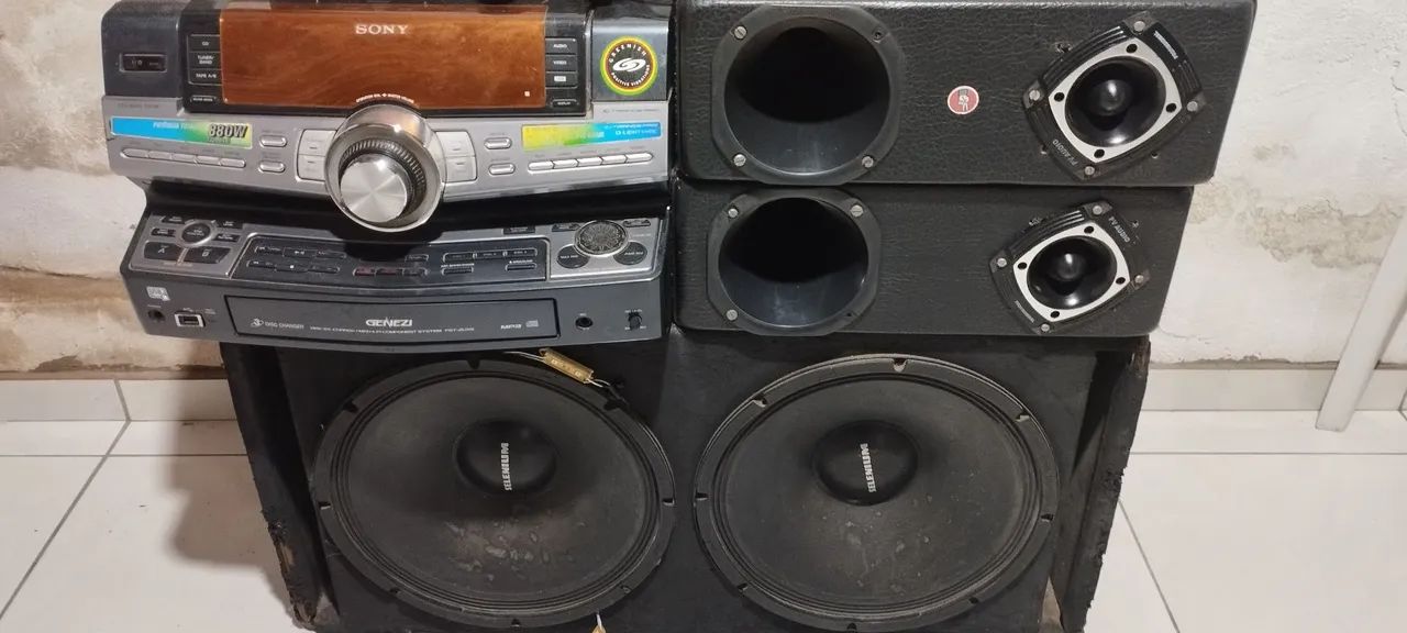 Som Completo Sony + Caixas Acústicas