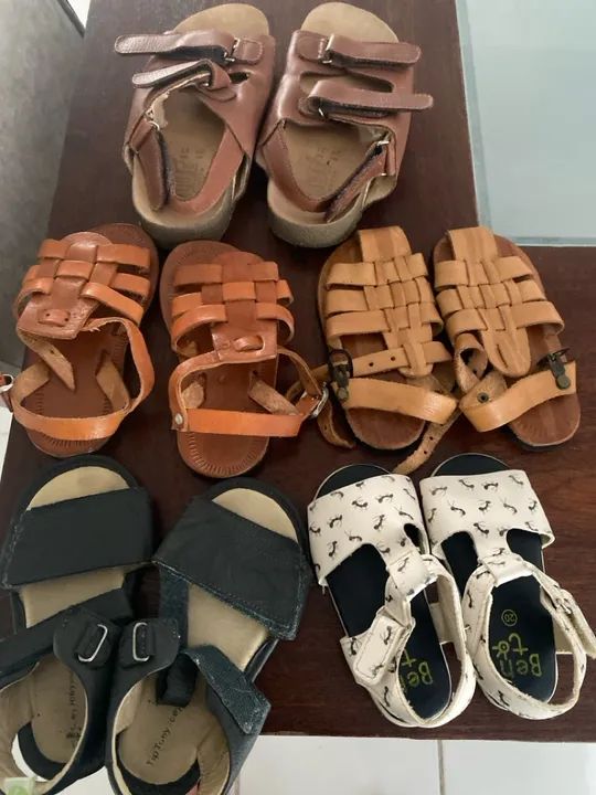 Sandálias infantis para menino - 6 pares número 21, 29 e 20