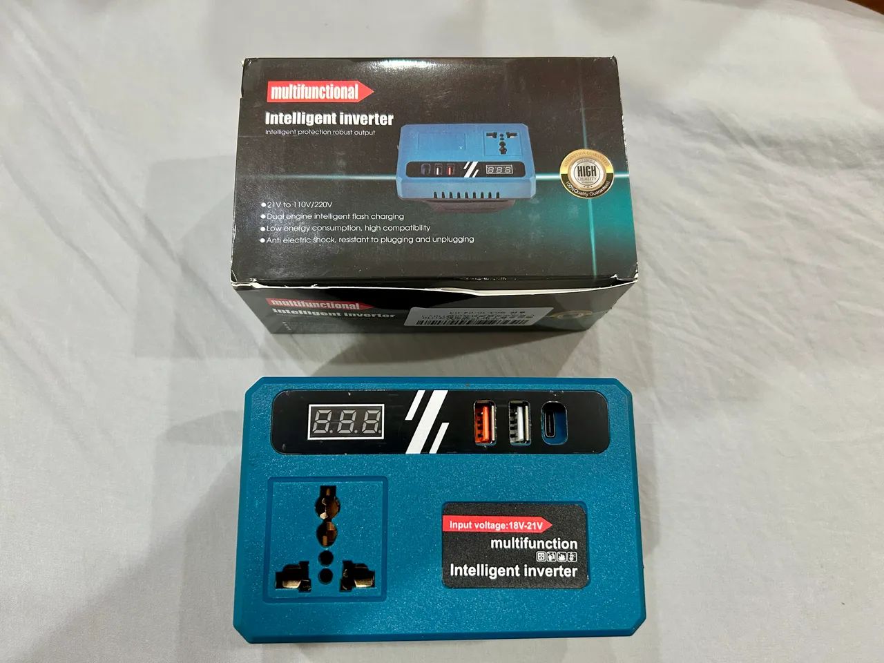 Inversor/Adaptador 21V bateria para AC 110V (padrão Makita)