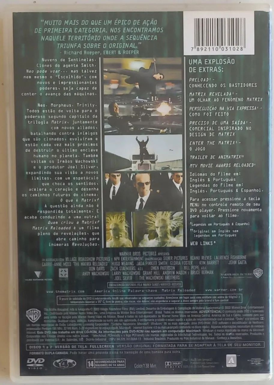 DVD Matrix Reloaded - Edição Dupla - Foto 4