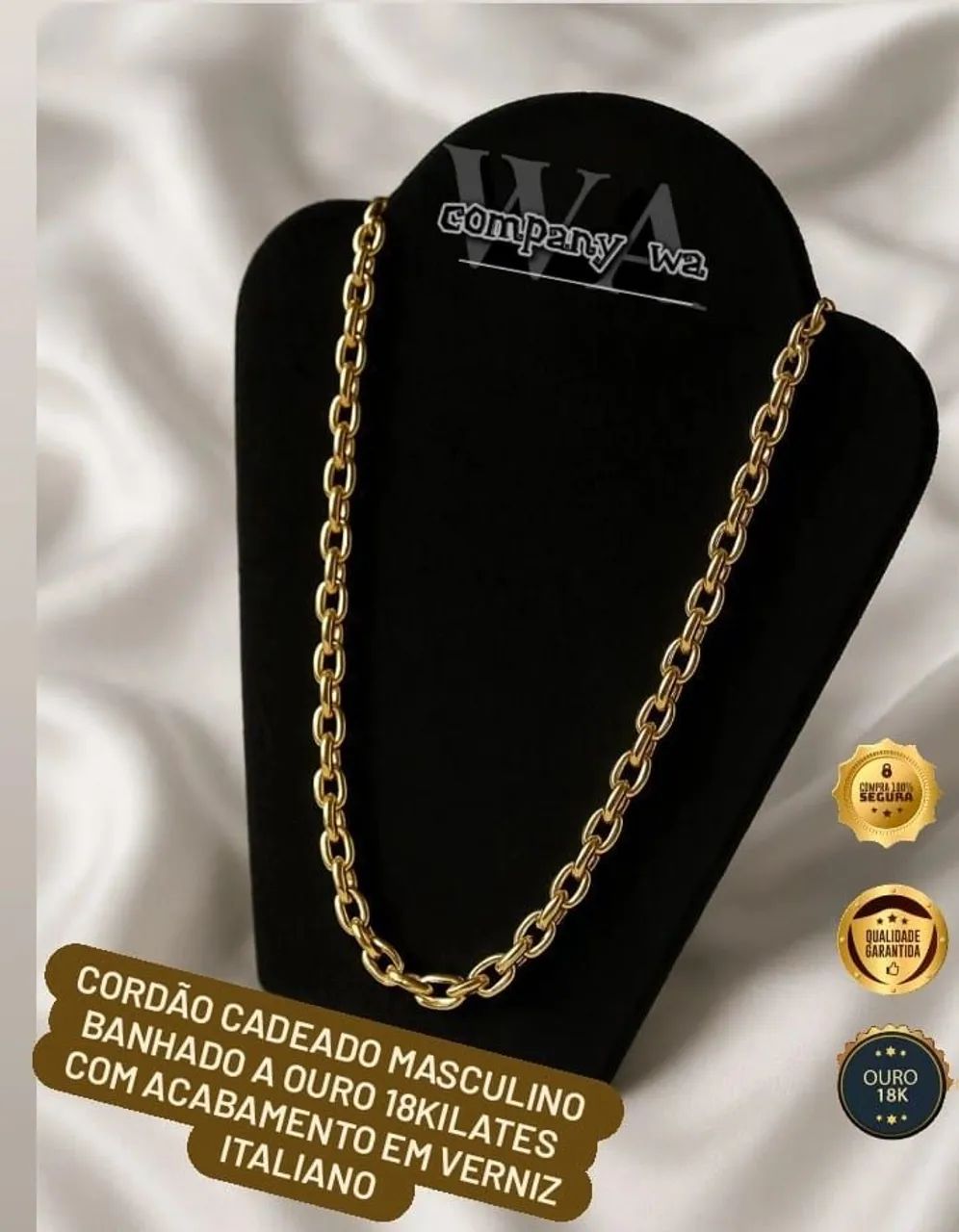 KIT CORDÃO MASCULINO BANHADOS A OURO 18K  - Foto 4