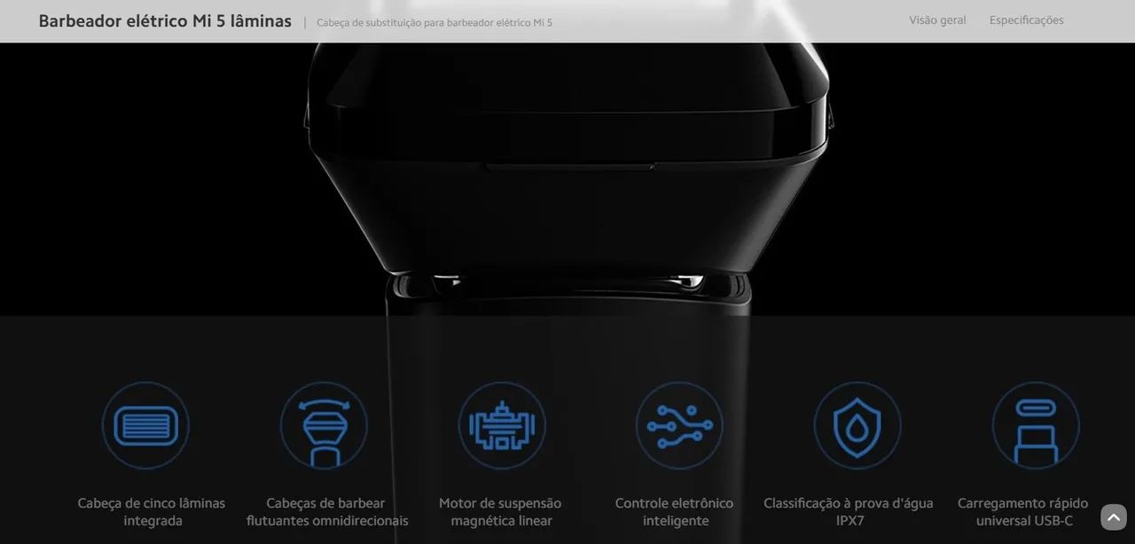 Aparelho de Barbear Elétrico Xiaomi Mi 5-Blade - Foto 3