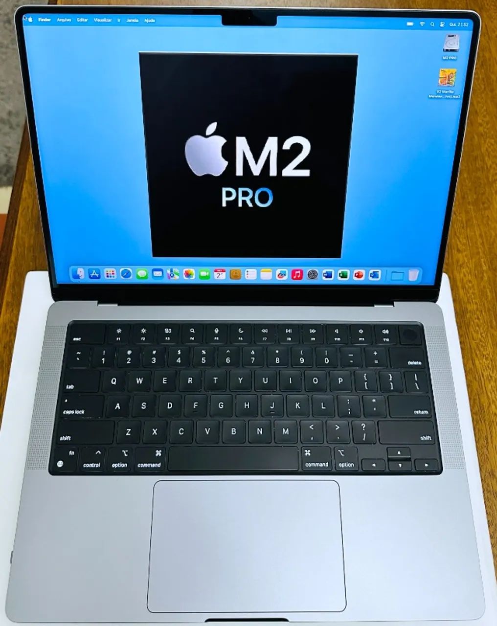Macbook Pro M2. SSD 512 GB. Mem. 16 GB. Ciclos 164. Até 18 x Cartão