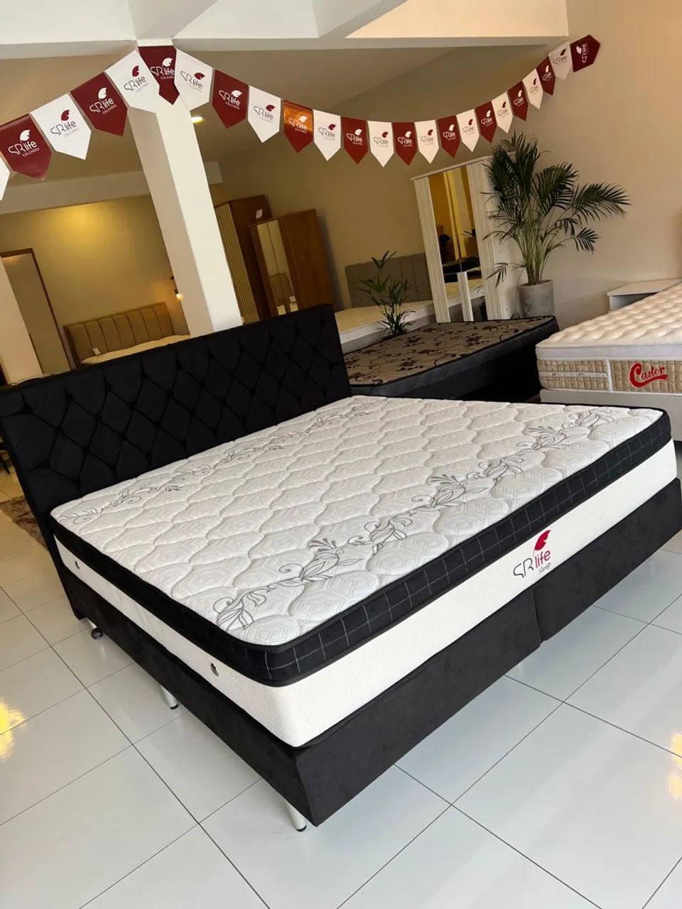 Cama box King Completa - ENTREGAMOS 