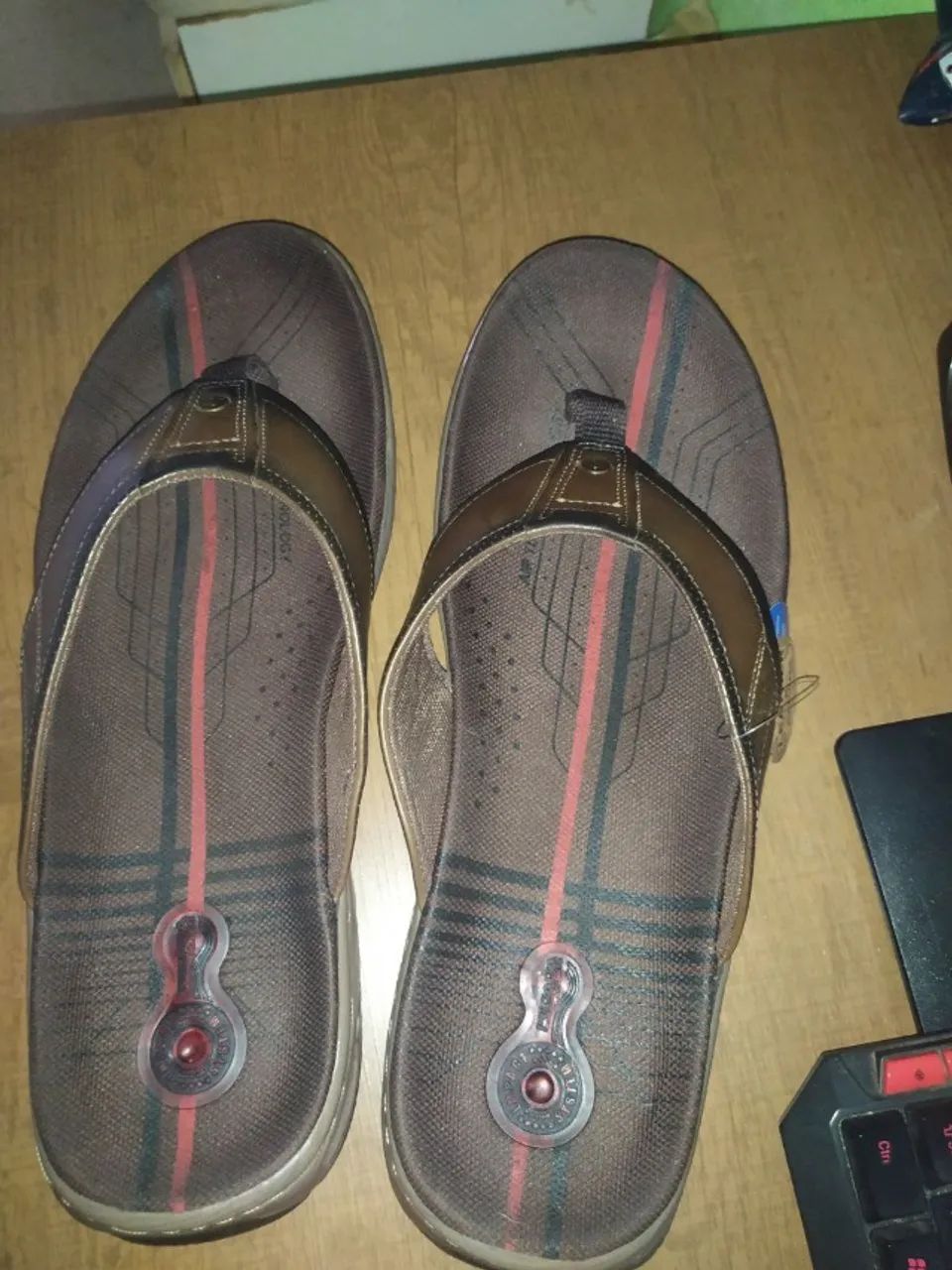 Chinelo Pegada Masculino em Couro Tamanho 48 - Foto 2