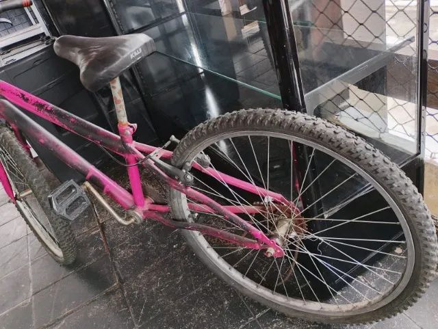 26 Rosa Bicicleta Aro 26 Rosa - Adulto - Para Reforma - R$ 130 - Ciclismo ...