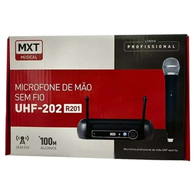 MICROFONE UHF SEM FIO DE MAO, FREQ.: 687.6MHZ - MOD.: UHF-202/R201 - Foto 2