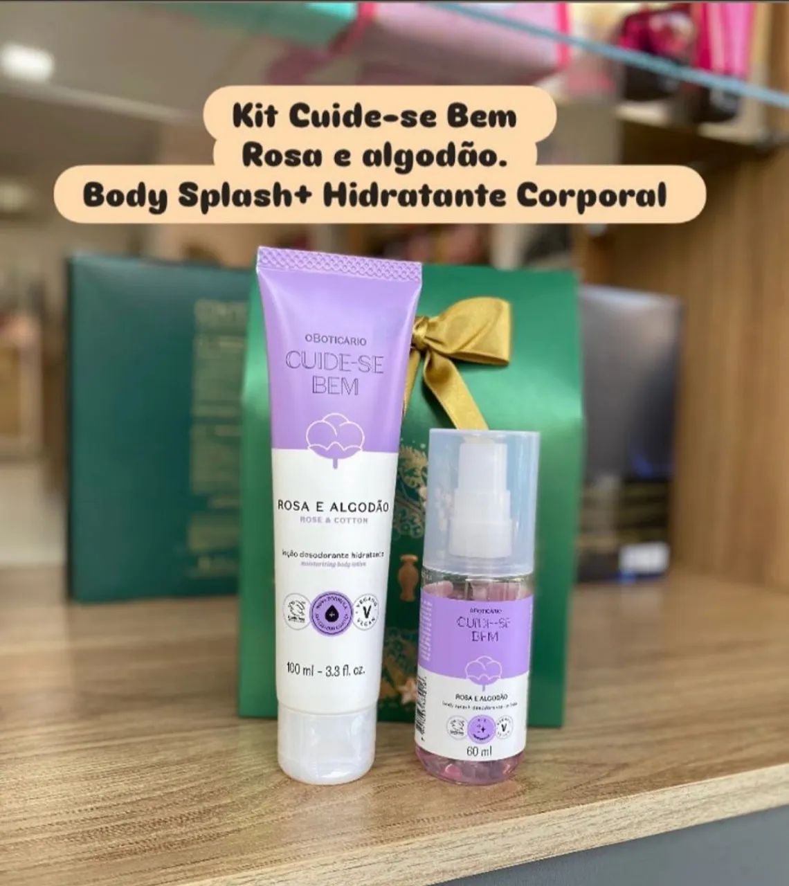 Kit rosa e algodão o boticário 