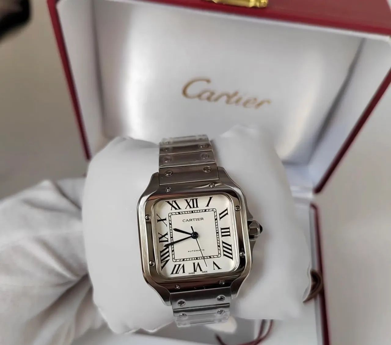 Relógio Cartier Santos White
