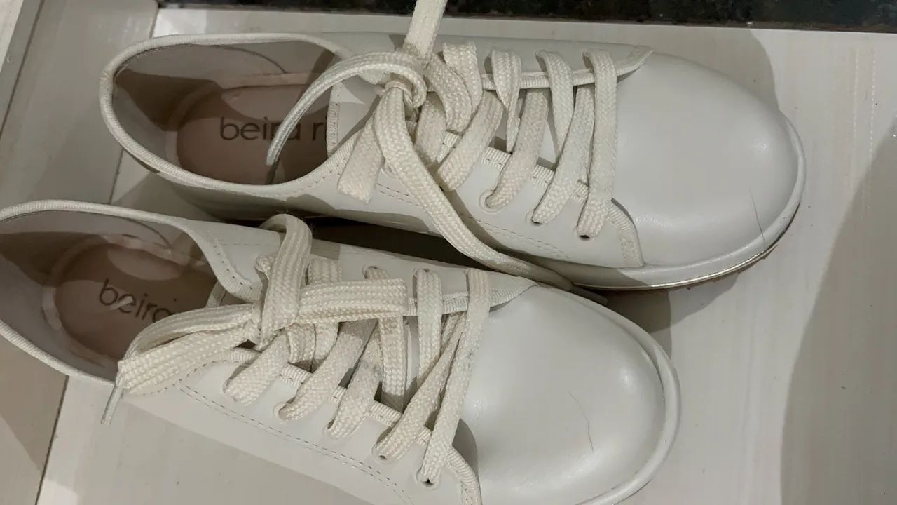 Tênis off white Feminino Casual - Foto 4