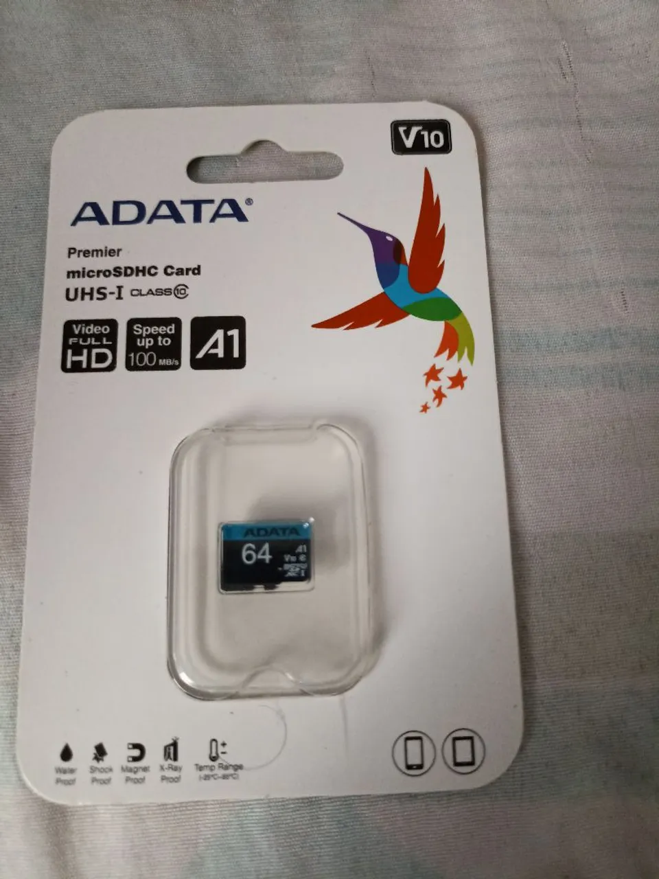 Cartão de Memória Micro SDHC 64GB Adata V10 UHS-I Classe 10