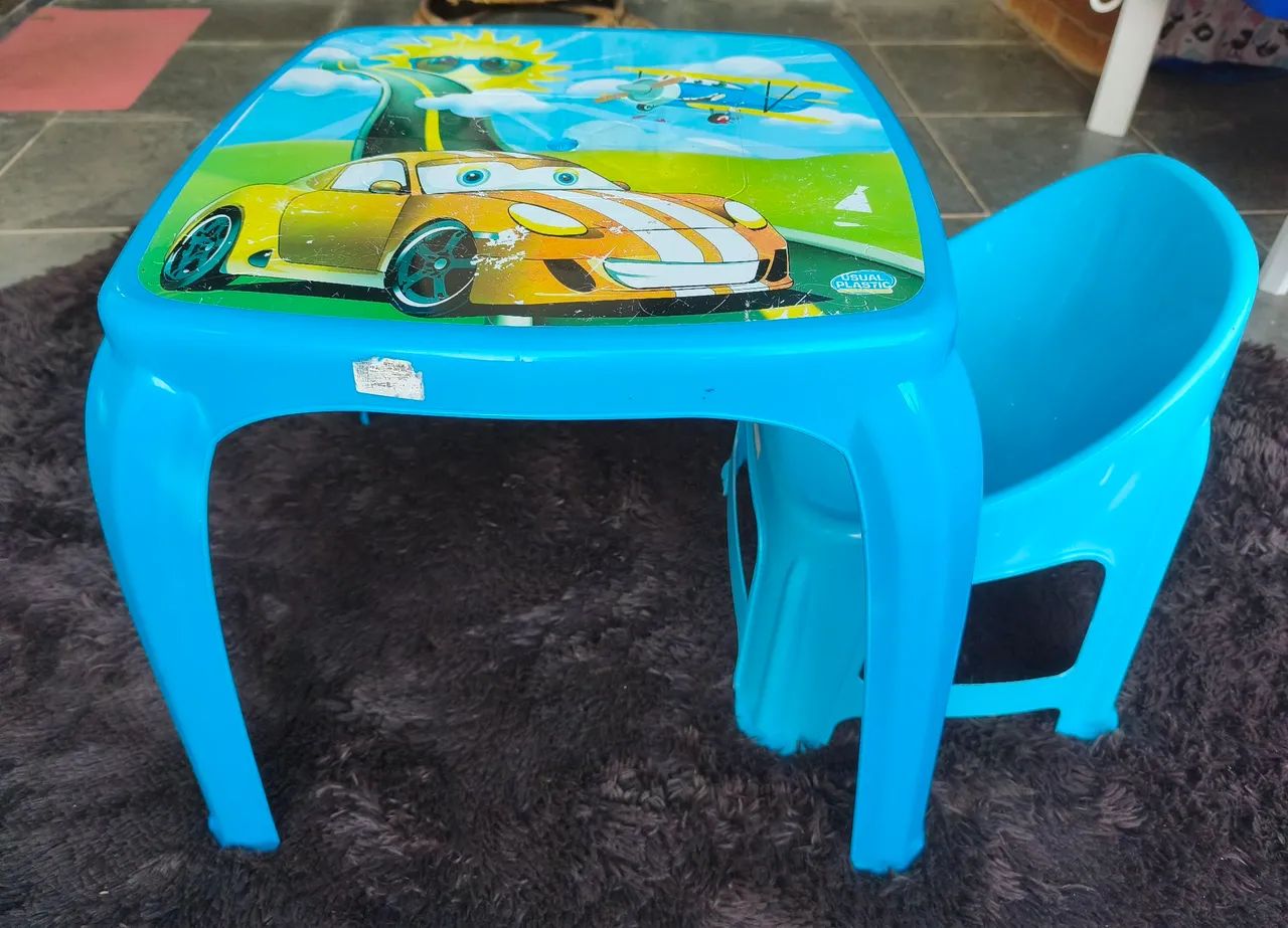 Mesa mesinha infantil com 1 cadeira - Foto 2