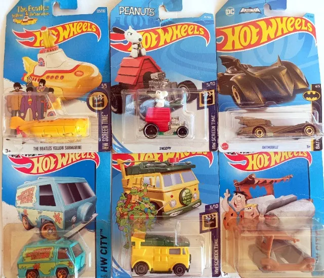 Hot Wheels - Carros de Desenhos Famosos