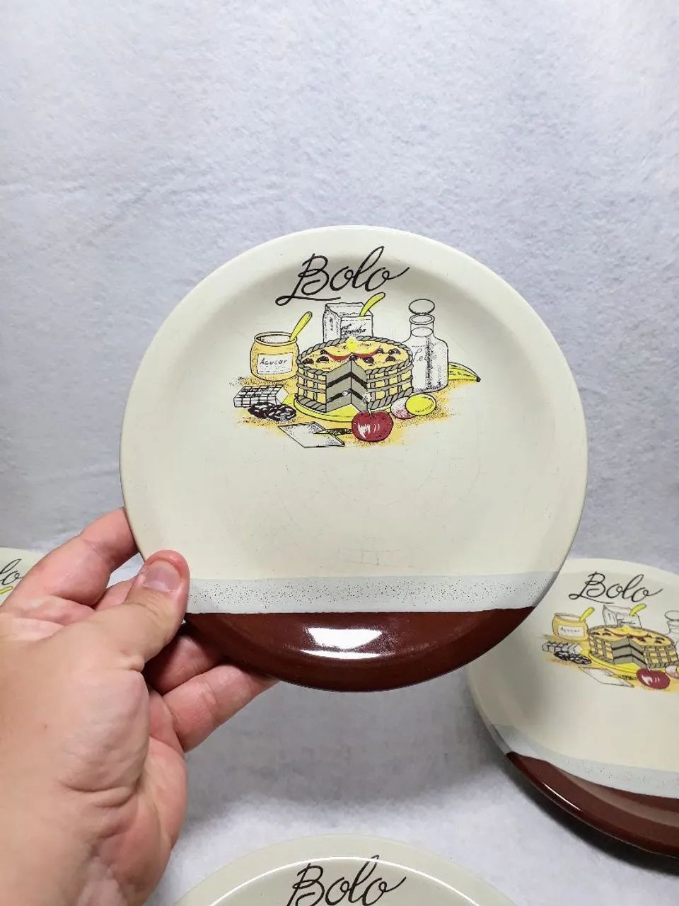 06 pratos de sobremesa em cerâmica - Foto 2