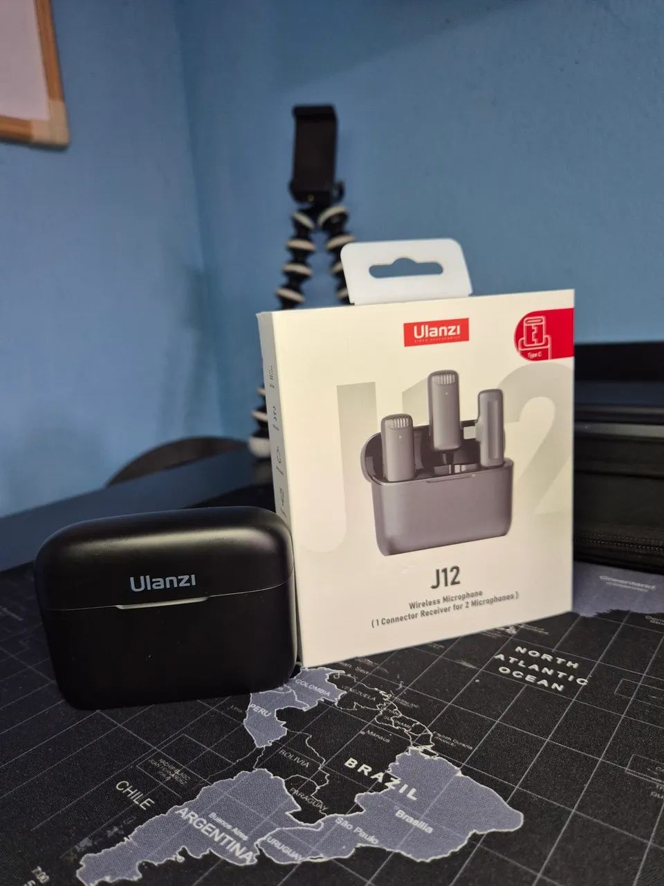 Microfone Sem Fio Ulanzi J12 P/ Android Tipo C 2 Mics63824118367875125