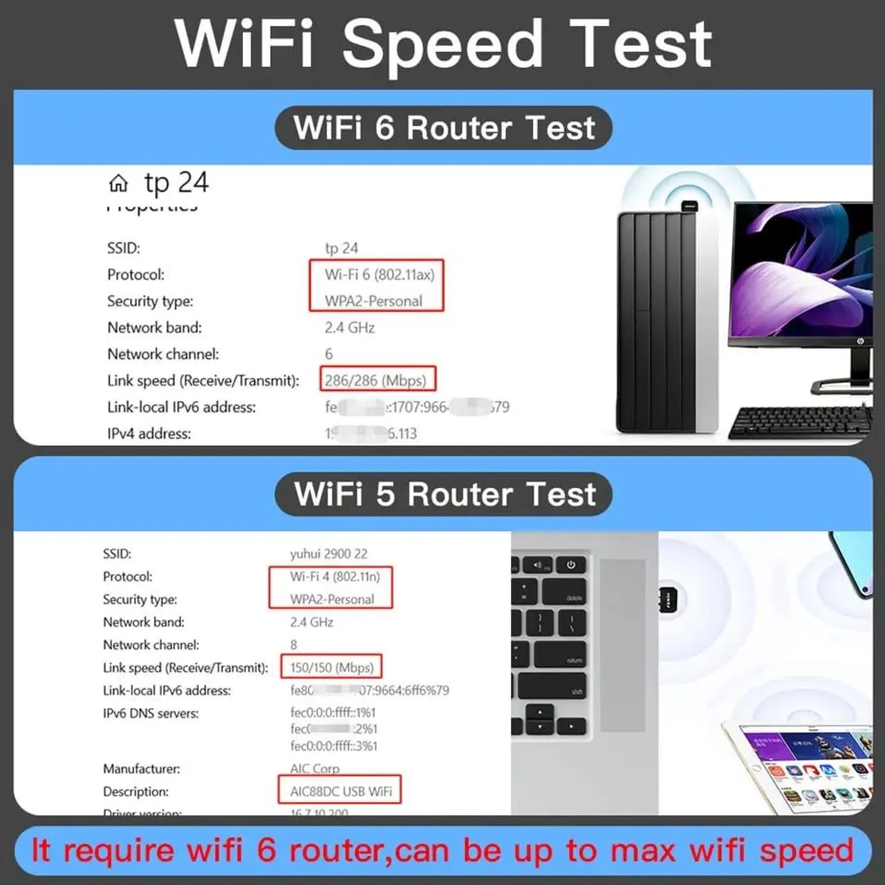 Adaptador Wi-Fi AX300 USB Driver Free - Foto 5