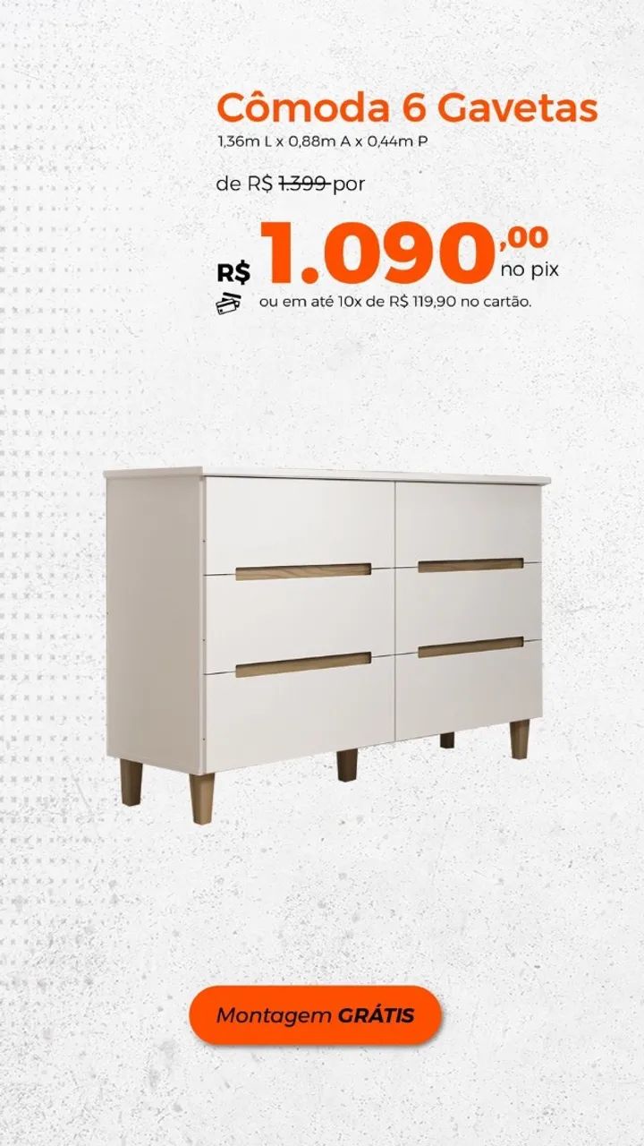 Cômoda nova 100% MDF - Foto 2