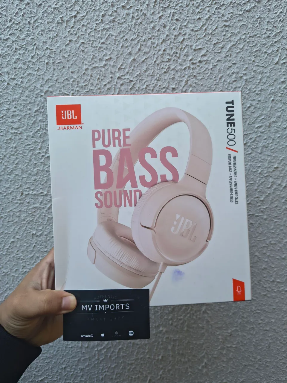 Fone de ouvido JBL Tune 500 ROSA
