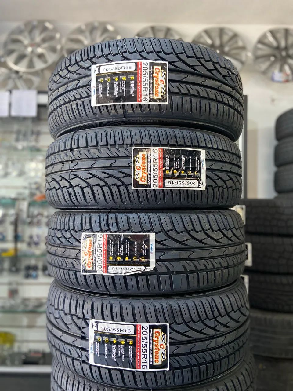 02 Pneus Remold Crystone 205/55R16 - Peças para carros, vans e ...