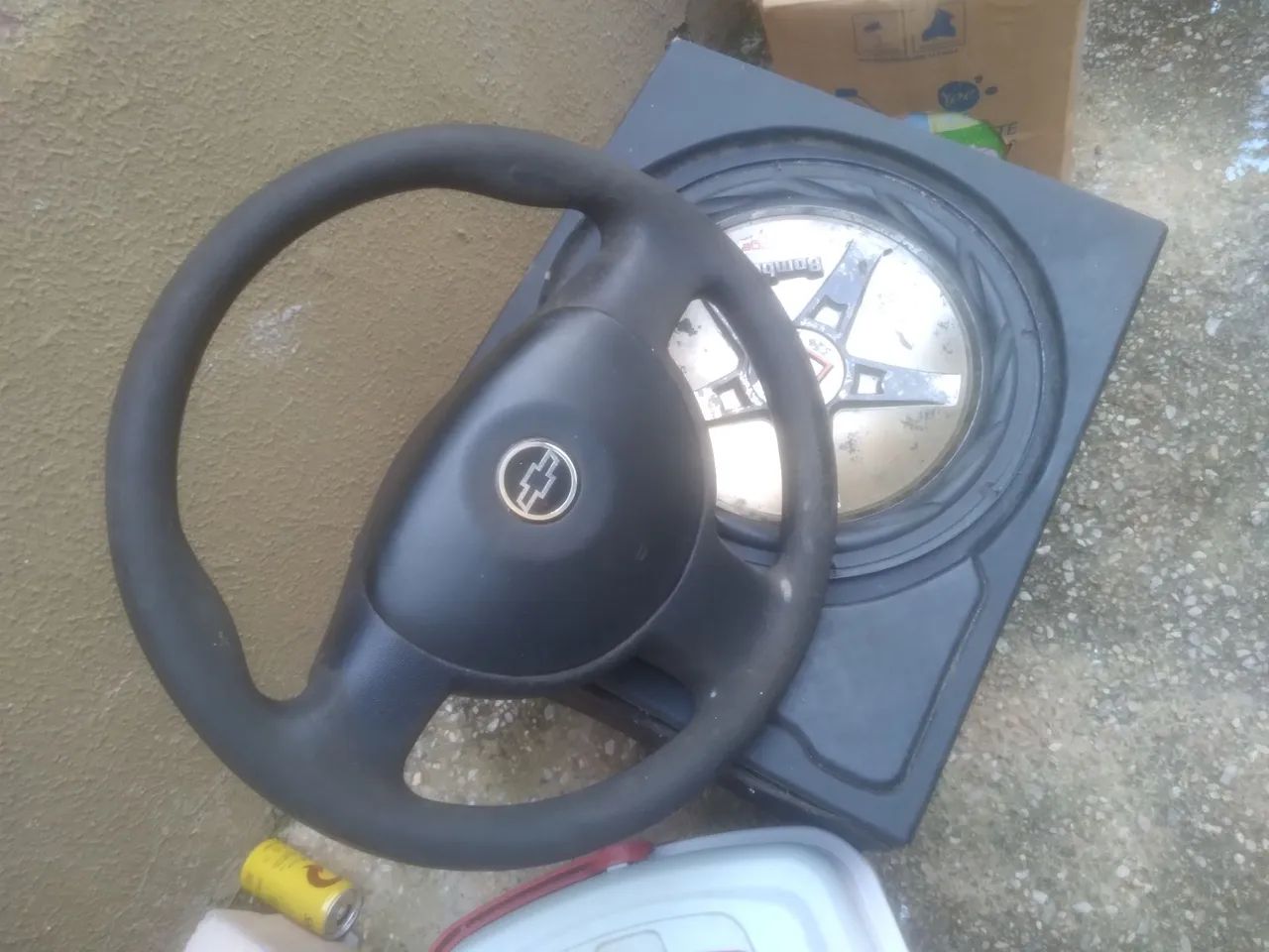 Caixa de grave e volante do corsa joy - Foto 4