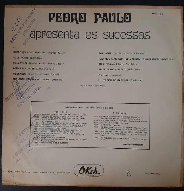 Lp Disco Vinil Pedro Paulo Apresenta Os Sucessos Garage Fuzz 1969 Ponha no Lugar - Foto 2
