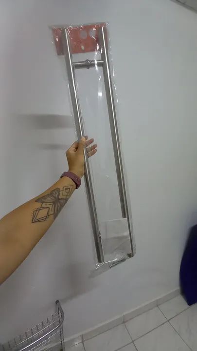 Puxador de Porta em Aço Inox 80cm