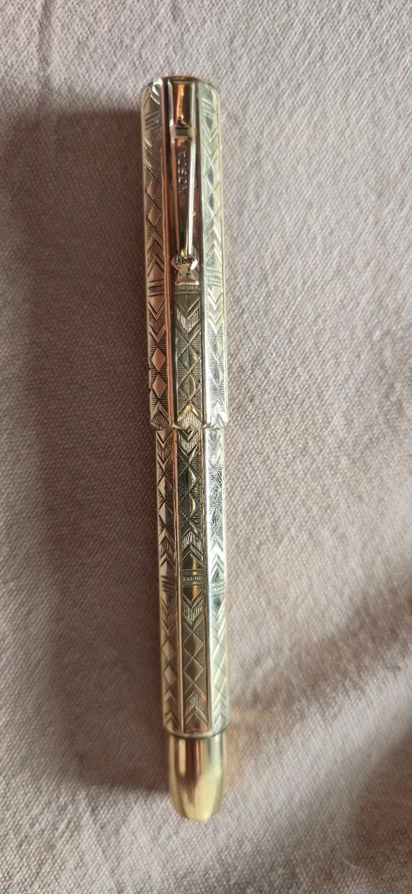 Caneta ouro 18k antiga
