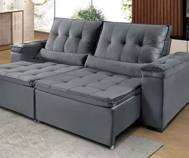 Sofá Versato 2,40m Retrátil Reclinável C/ Pillow (FAZEMOS ENTREGA EM ATE 48 HORAS )