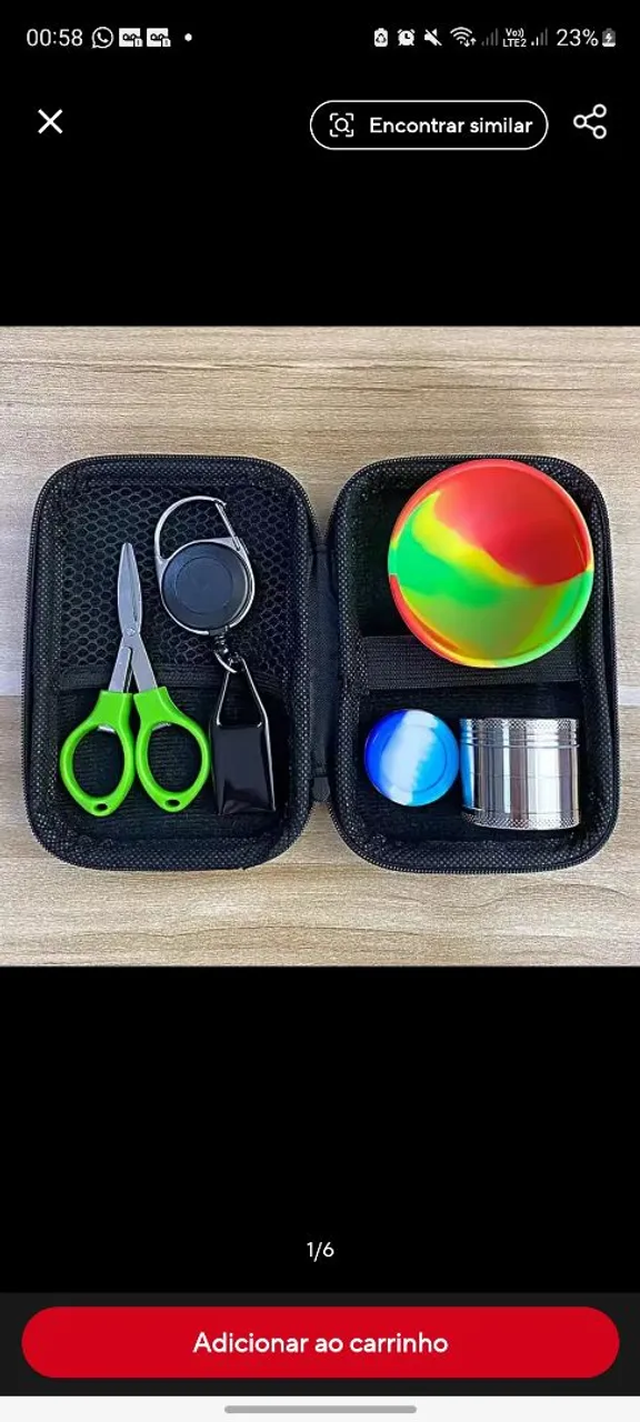 Kit dichavador acessórios para fumantes