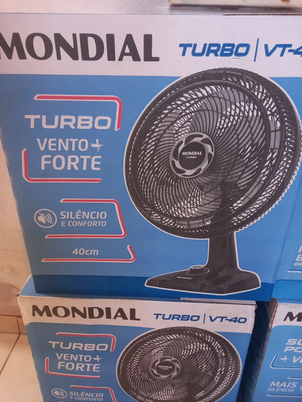 Ventilador de Mesa Mondial Turbo VT-40 -e outros 40cm - Silencioso