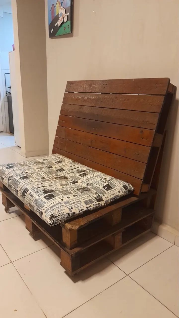 Banco de Pallet com Encosto - Foto 2