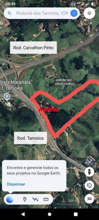 EXCELENTE ÁREA NO ENTRONCAMENTO DA TAMOIOS COM A CARVALHO PINTO