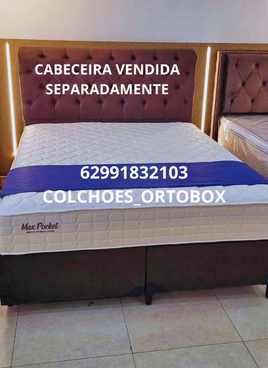 Base e colchão Queen Size de molas ensacadas individualmente