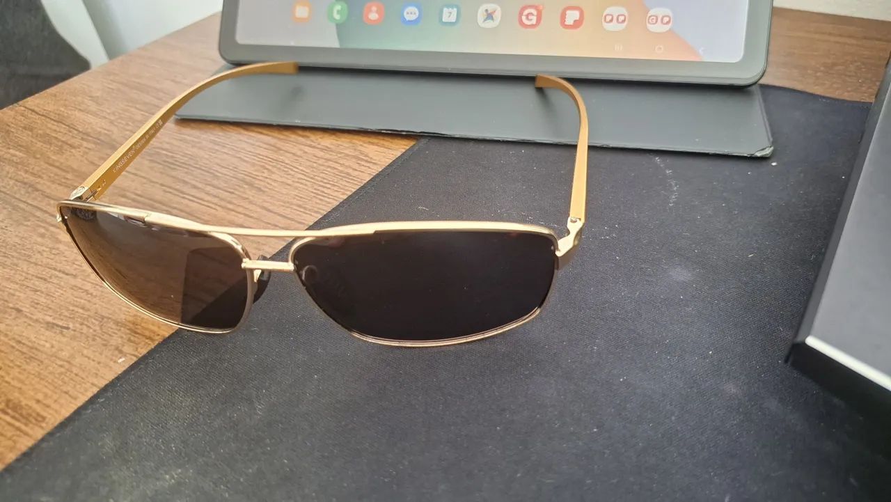 Óculos de Sol Masculino Dourado - Foto 3