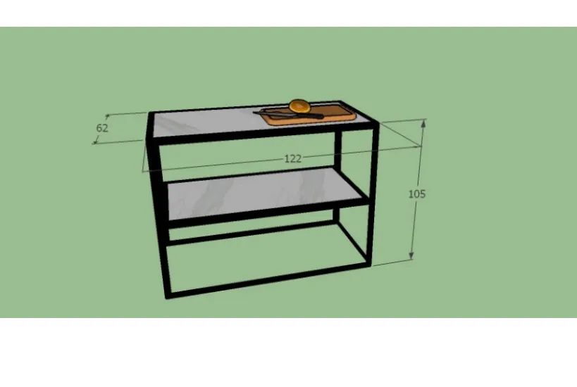 Bancada de produção em metalon 64296269153921121