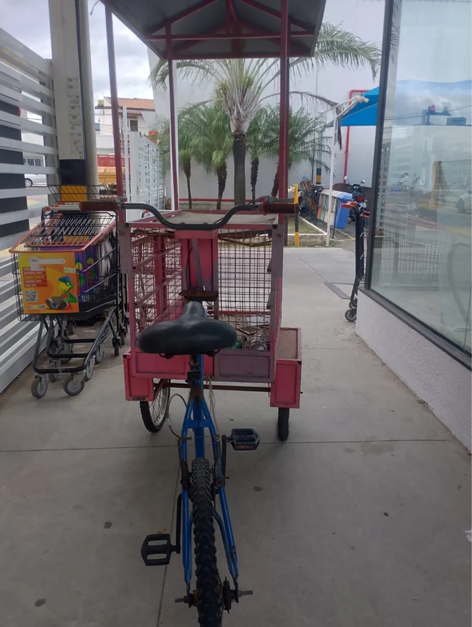 Carrinho com bicicleta