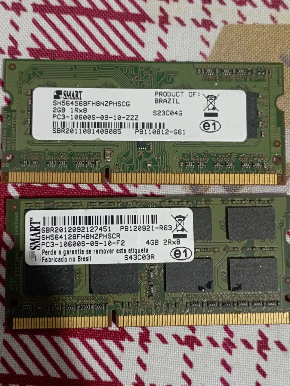 Memória RAM Smart 2GB e 4GB DDR3 para Notebook