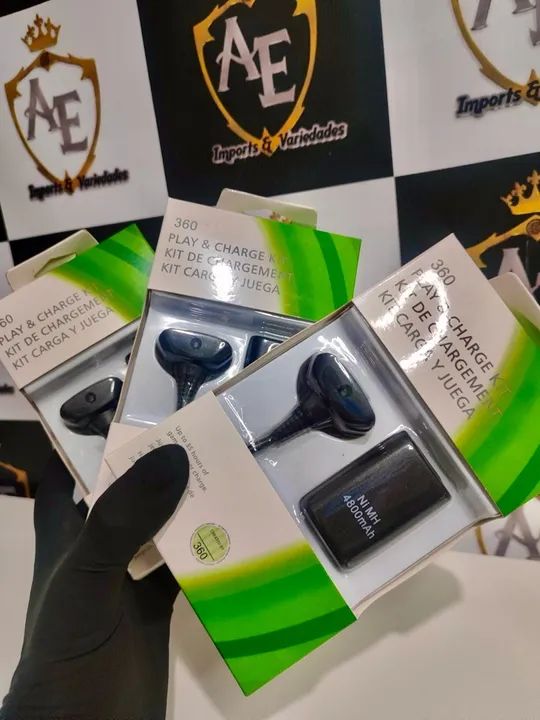 Kit Carregador Xbox 360 bateria + cabo  - Foto 4