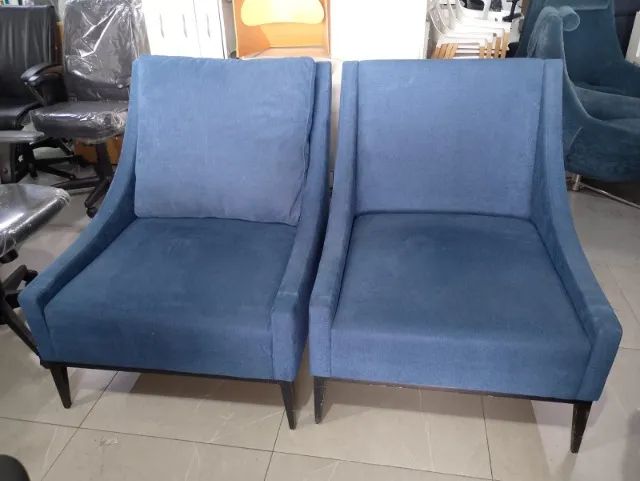 Poltrona Brentwood Azul Royal para Escritório