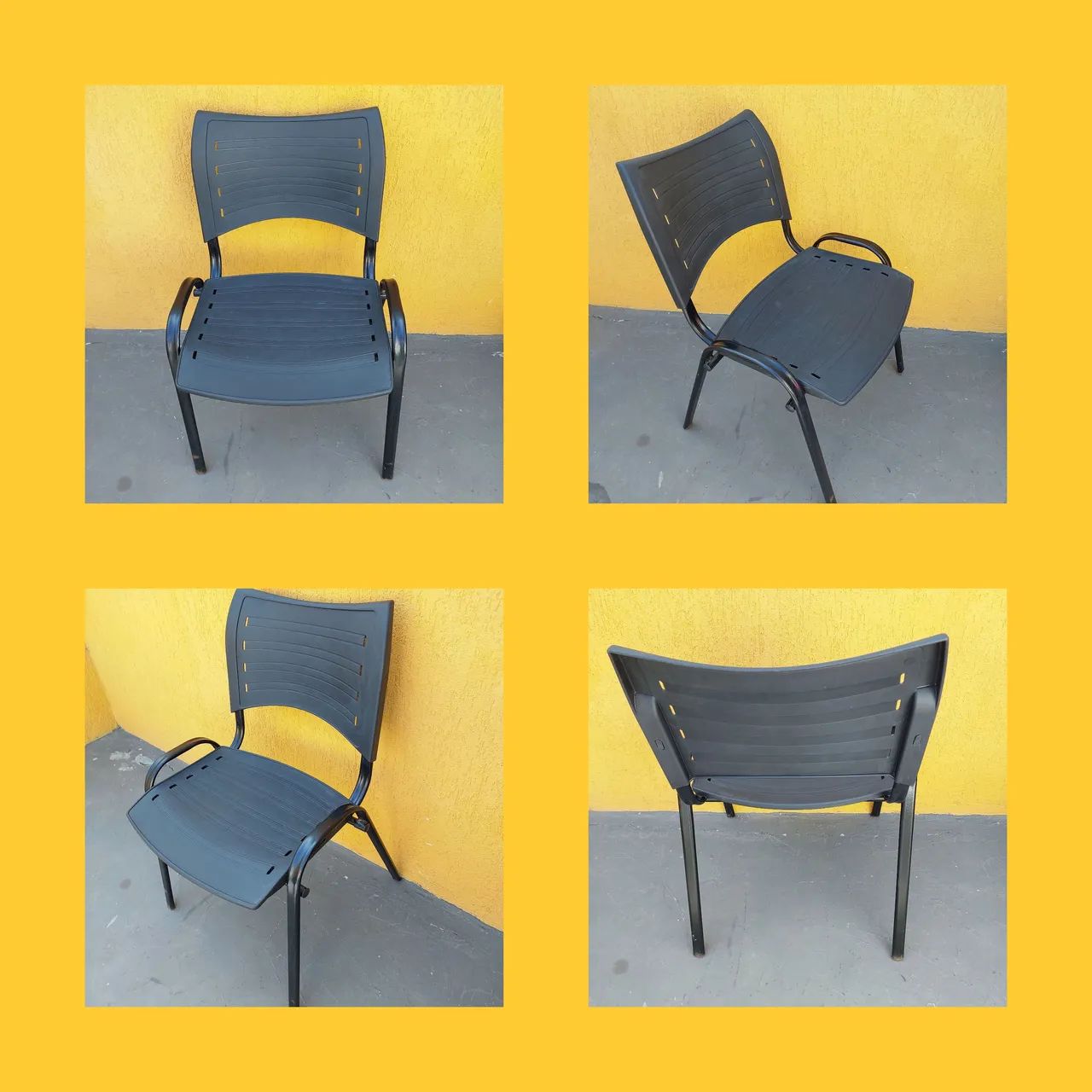 Cadeira fixa empilhavel