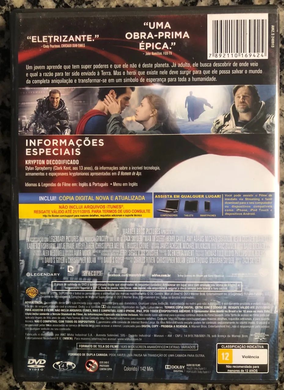 O Homem de Aço (DVD) - Foto 3