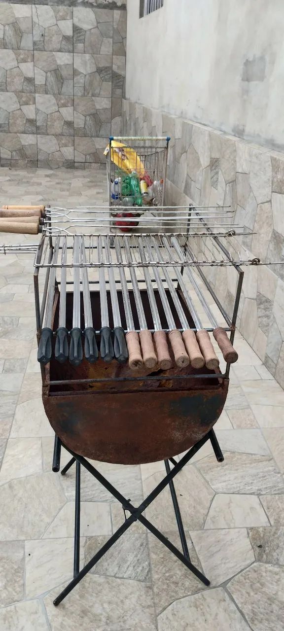 Jogo de 17 Espetos Tramontina Inox Mais Churrasqueira Profissional  - Foto 3